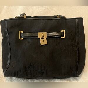 Ralph Lauren Pat 464453 Shoulder Gillespie Magazine Black Tote